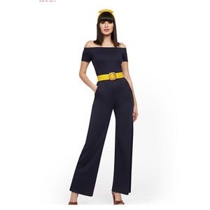 NAVY COTTON JUMPSUIT